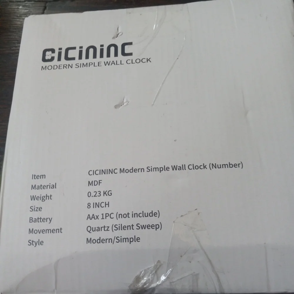 Cicininc Modern Simple Wall Clock Living Room Office School Size 8 Inch....